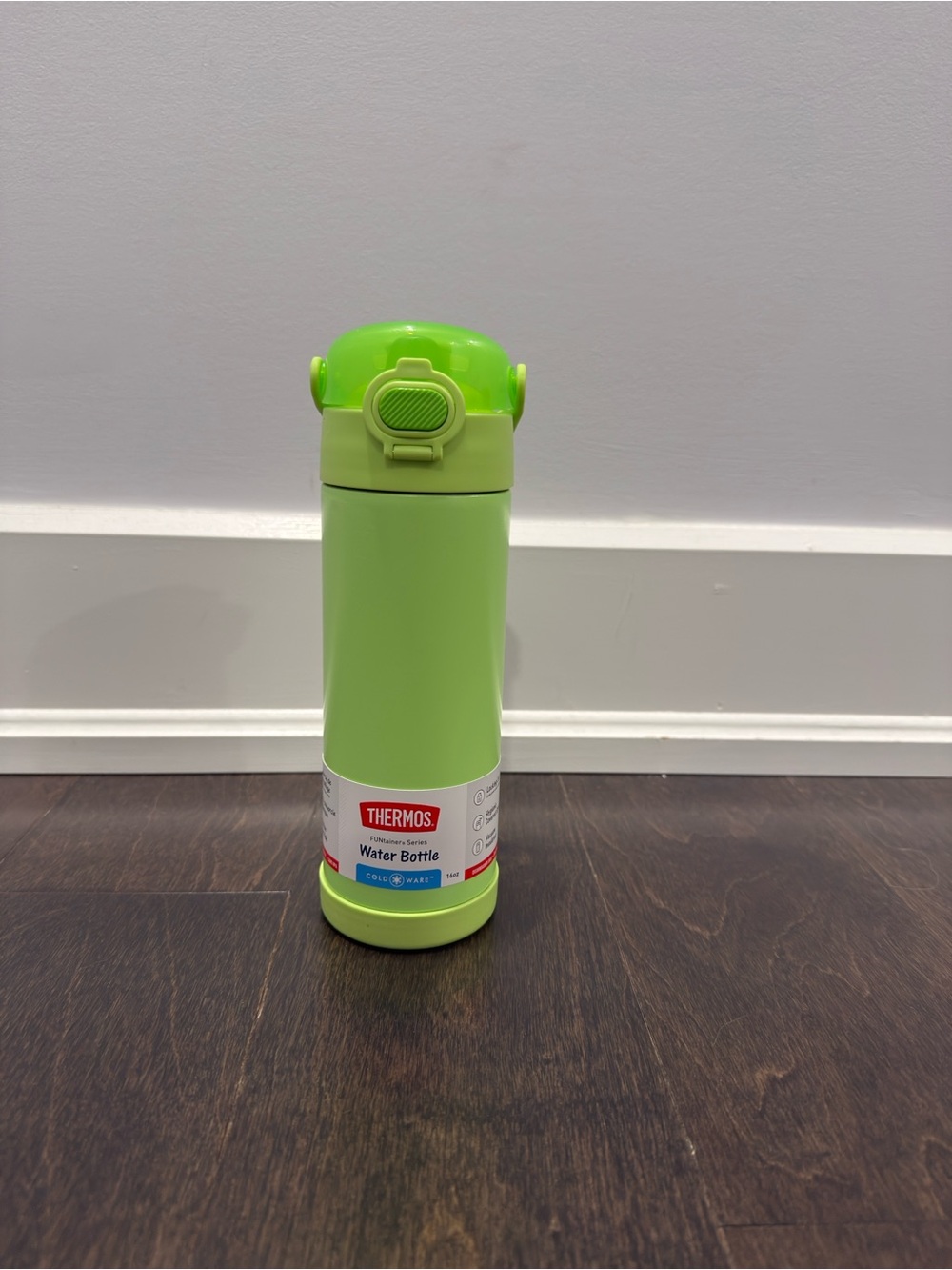 Thermos Kids Lime Green Insulated Water Bottle with Flip Lid